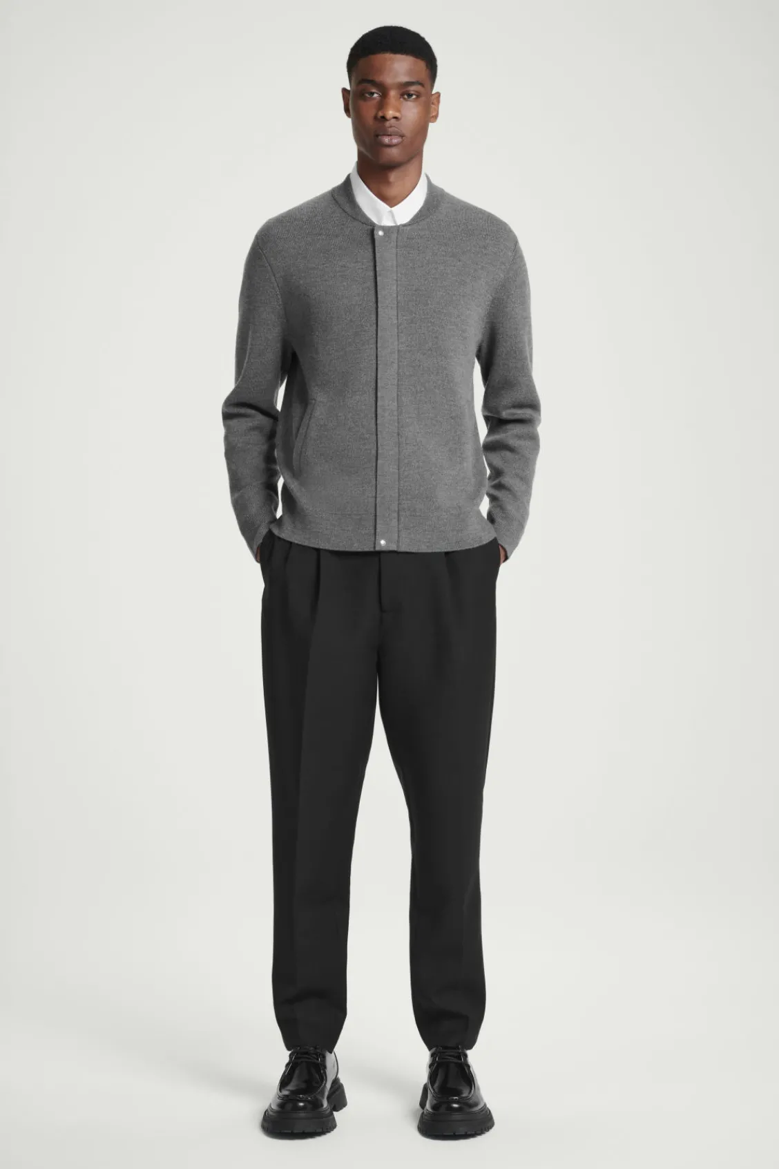 COS KNITTED WOOL BOMBER JACKET- Sweaters & Cardigans | Coats & Jackets