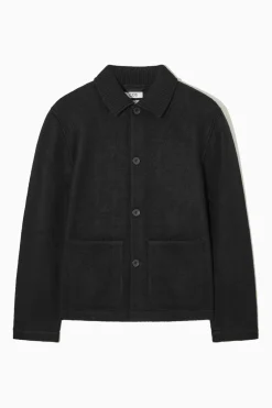 COS KNITTED-COLLAR WORKWEAR JACKET- Shirts | Sweaters & Cardigans