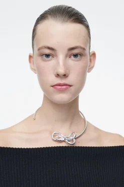 COS KNOTTED BOW CHOKER-Women Jewelry