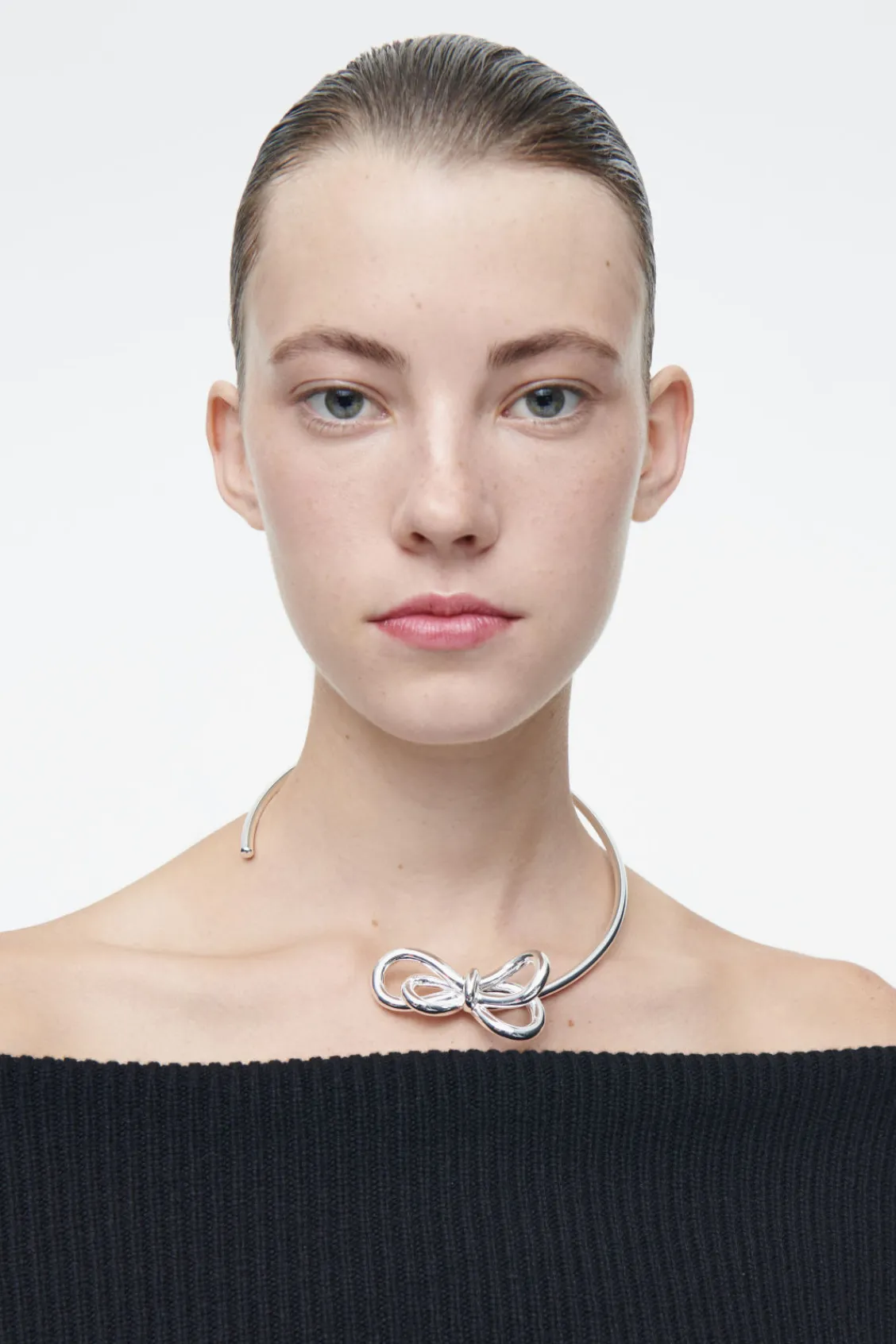 COS KNOTTED BOW CHOKER-Women Jewelry