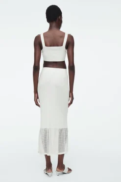COS LACE-STITCH RIBBED-KNIT MIDI SKIRT-Women Skirts | Sweaters & Cardigans