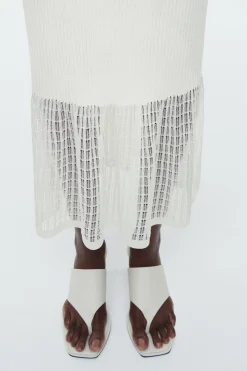 COS LACE-STITCH RIBBED-KNIT MIDI SKIRT-Women Skirts | Sweaters & Cardigans