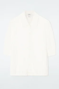 COS LACE-STITCH SHORT-SLEEVED CARDIGAN-Women Sweaters & Cardigans