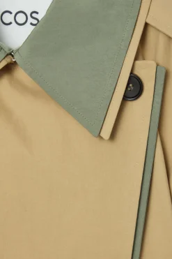 COS LAYERED DOUBLE-BREASTED TRENCH COAT-Women Coats & Jackets
