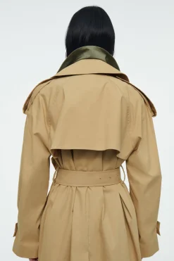 COS LAYERED DOUBLE-BREASTED TRENCH COAT-Women Coats & Jackets
