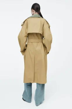 COS LAYERED DOUBLE-BREASTED TRENCH COAT-Women Coats & Jackets