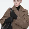COS LAYERED LEATHER GLOVES-Women Hats & Scarves
