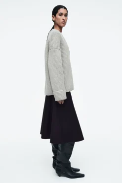 COS LAYERED V-NECK MERINO WOOL JUMPER-Women Tops | Sweaters & Cardigans