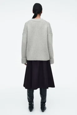 COS LAYERED V-NECK MERINO WOOL JUMPER-Women Tops | Sweaters & Cardigans