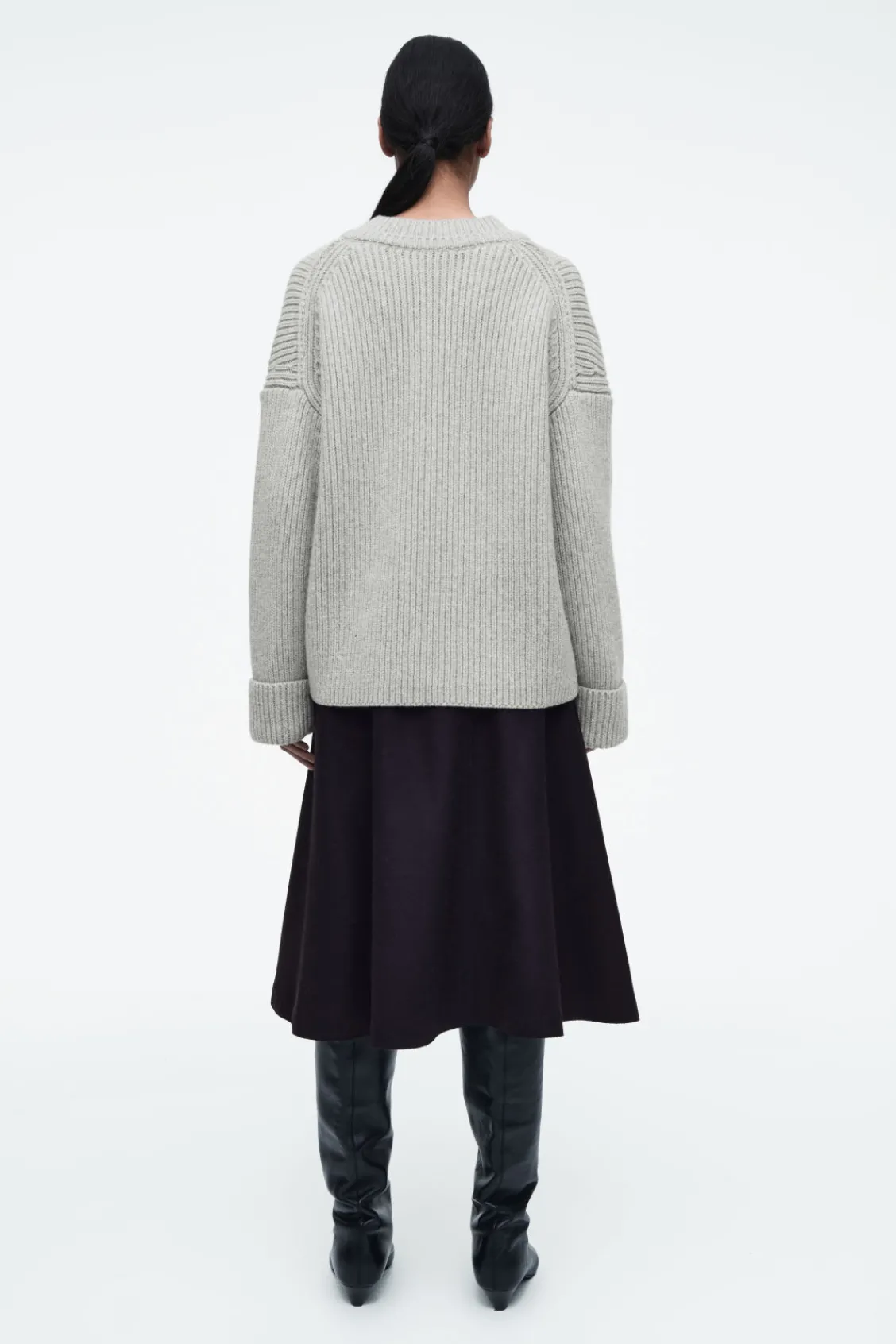 COS LAYERED V-NECK MERINO WOOL JUMPER-Women Tops | Sweaters & Cardigans