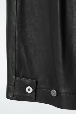 COS LEATHER BARREL-LEG UTILITY PANTS-Women Pants