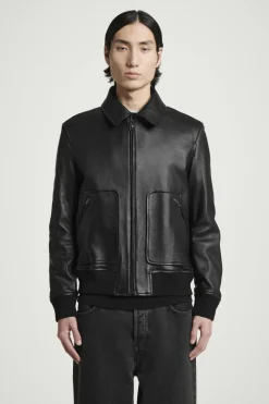 COS LEATHER BOMBER JACKET- Coats & Jackets