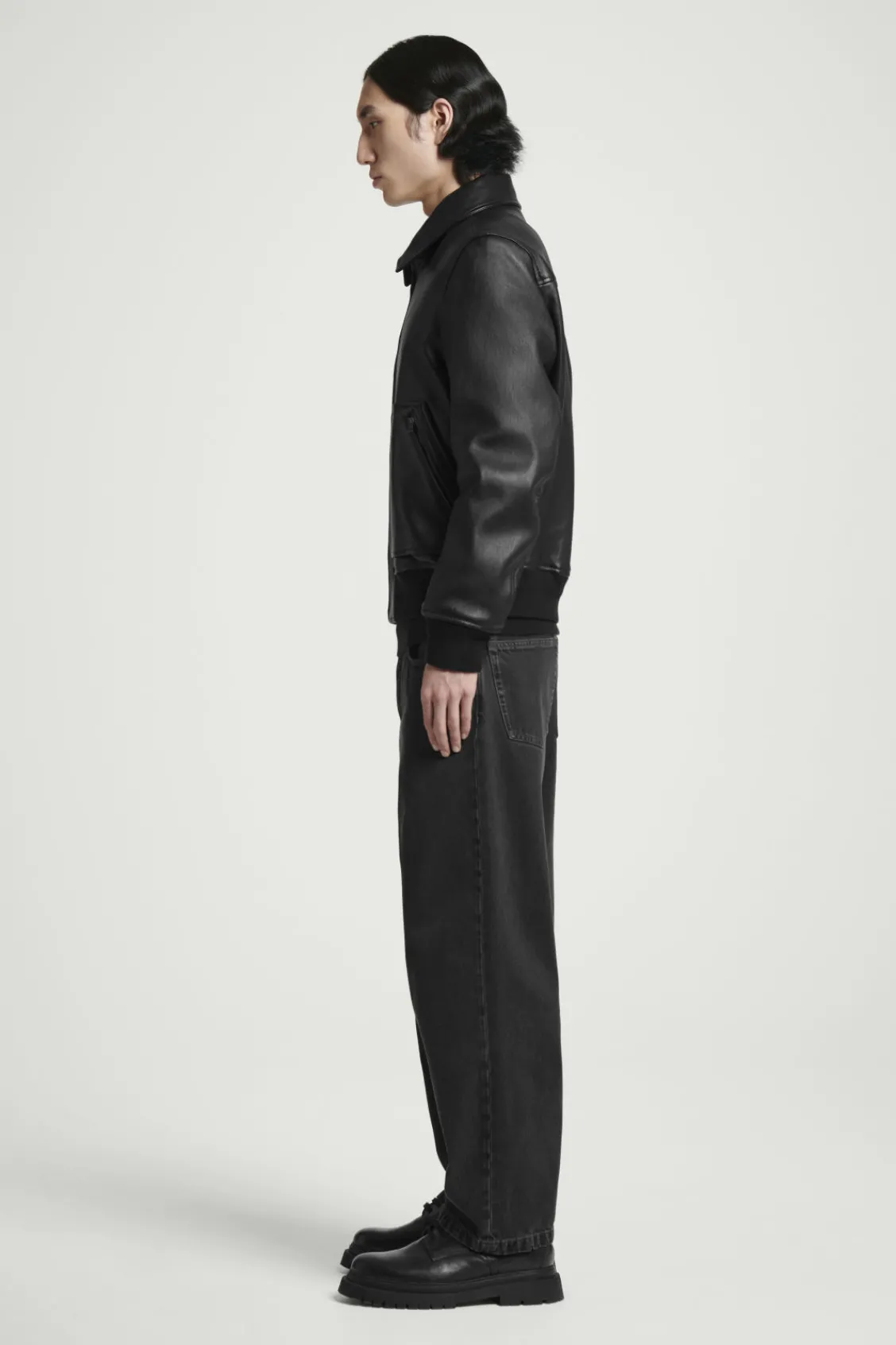 COS LEATHER BOMBER JACKET- Coats & Jackets