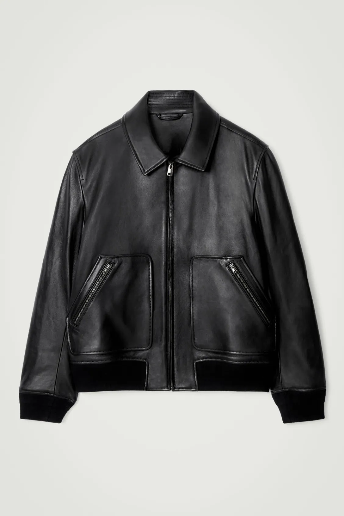 COS LEATHER BOMBER JACKET- Coats & Jackets
