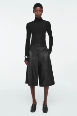 COS LEATHER CULOTTES-Women Pants