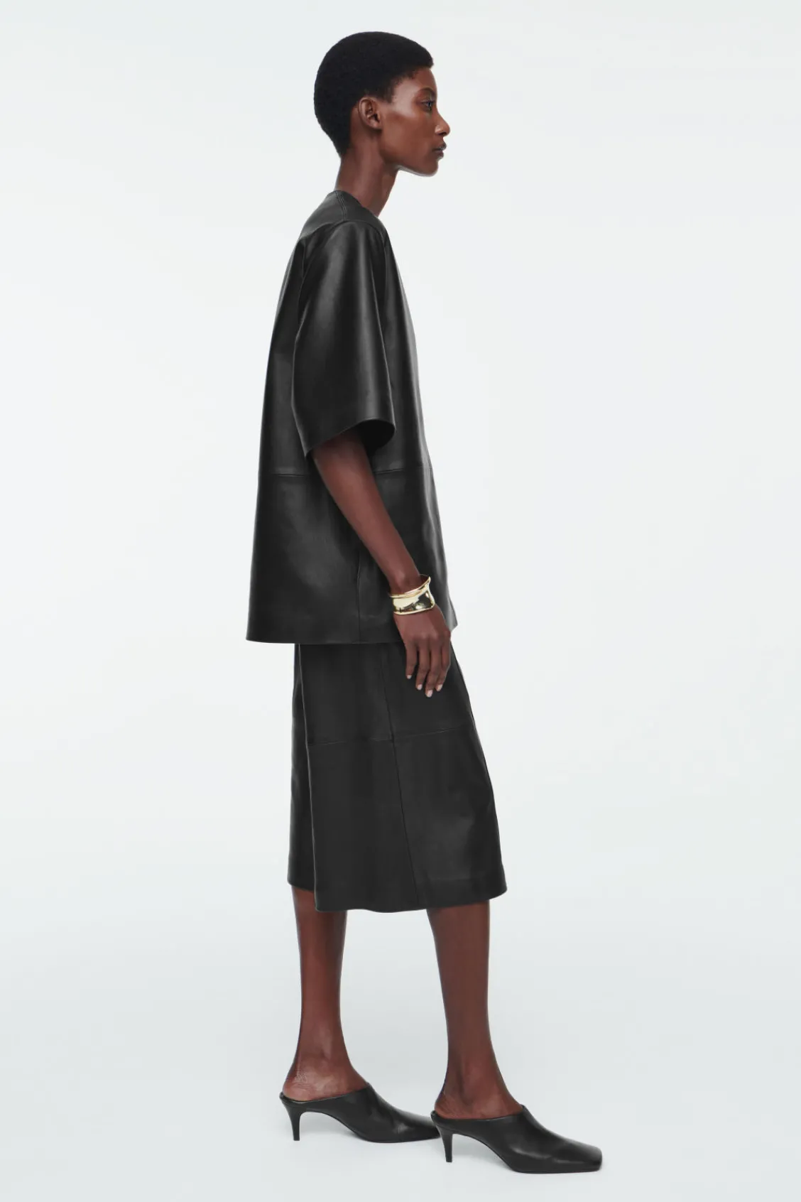 COS LEATHER CULOTTES-Women Pants