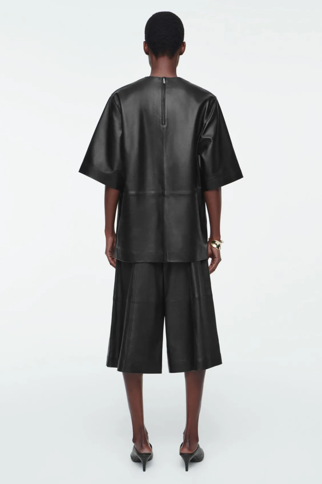 COS LEATHER CULOTTES-Women Pants