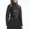 COS LEATHER RACER BOLERO-Women Capes & Hybrids | Tops
