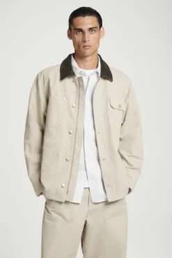 COS LEATHER-COLLAR FIELD JACKET- Coats & Jackets