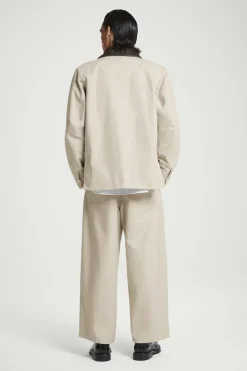 COS LEATHER-COLLAR FIELD JACKET- Coats & Jackets