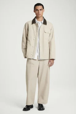 COS LEATHER-COLLAR FIELD JACKET- Coats & Jackets