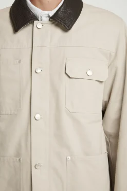 COS LEATHER-COLLAR FIELD JACKET- Coats & Jackets