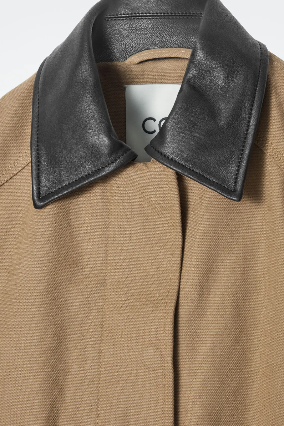 COS LEATHER-COLLAR FIELD JACKET-Women Coats & Jackets