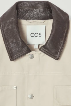 COS LEATHER-COLLAR FIELD JACKET- Coats & Jackets