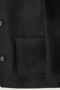 COS LEATHER-PANELED DONKEY JACKET- Coats & Jackets