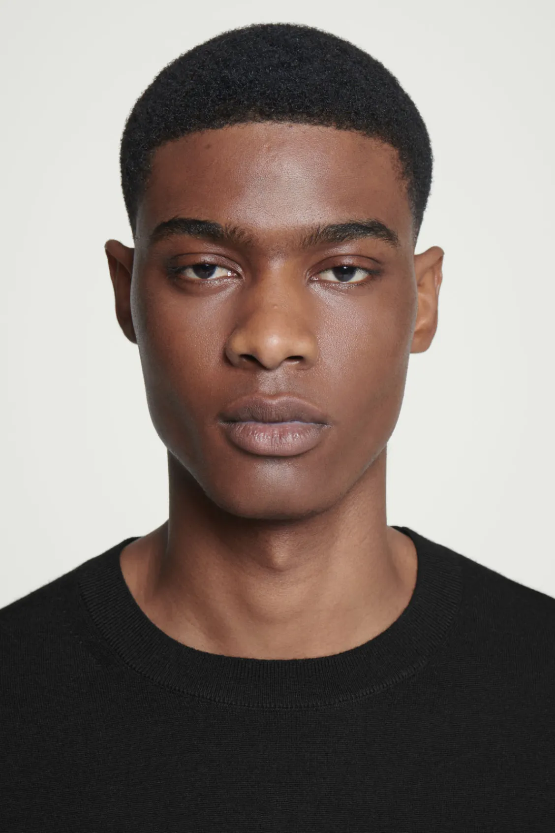 COS LEATHER-PANELLED MERINO WOOL JUMPER- Sweaters & Cardigans