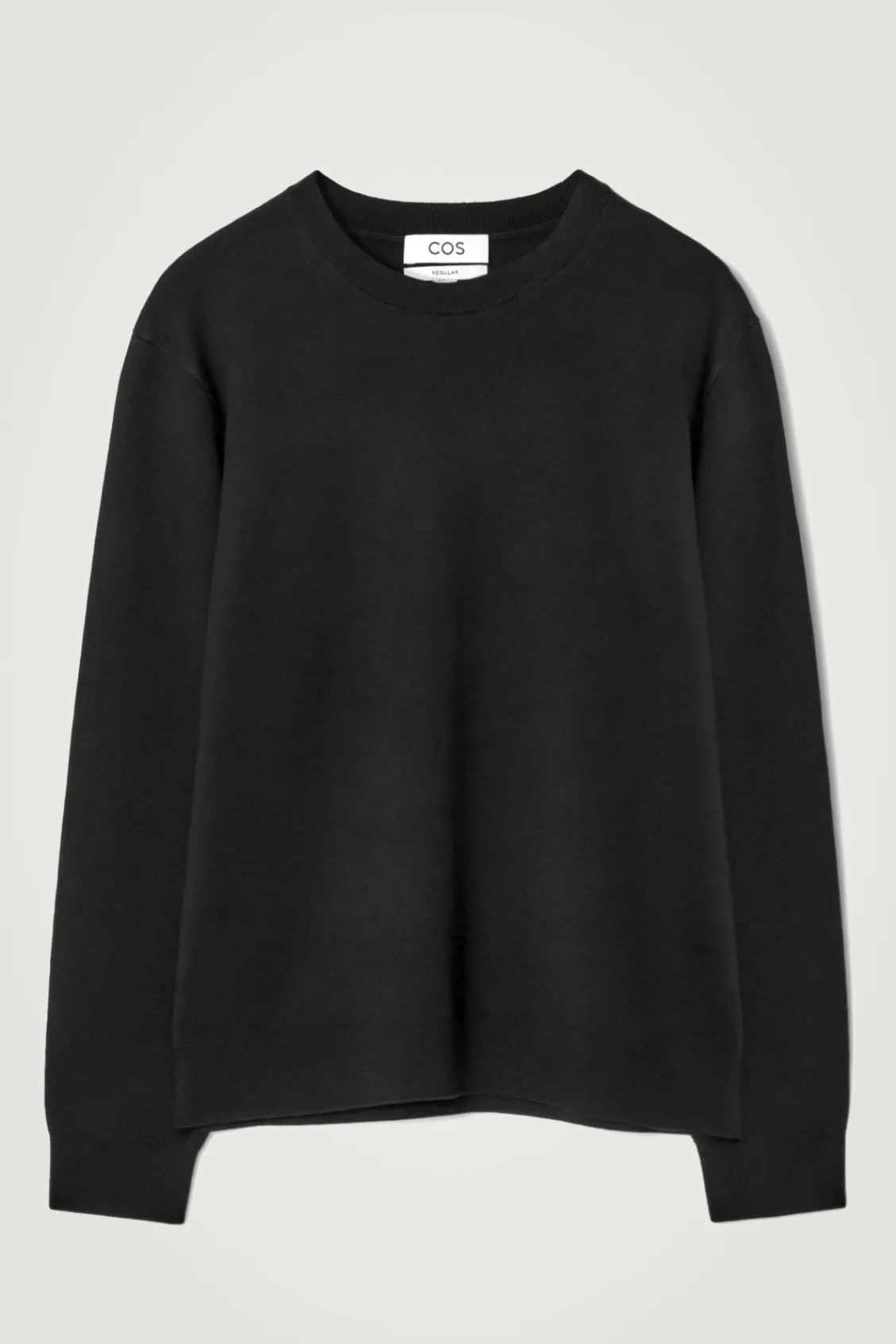 COS LEATHER-PANELLED MERINO WOOL JUMPER- Sweaters & Cardigans