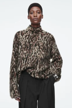 COS -PRINT MOHAIR-BLEND SWEATER-Women Sweaters & Cardigans