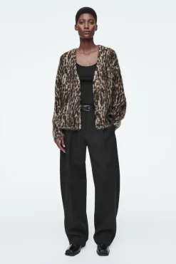 COS -PRINT MOHAIR-BLEND CARDIGAN-Women Sweaters & Cardigans