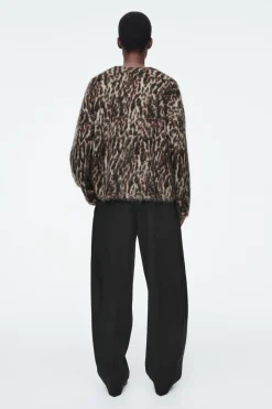 COS -PRINT MOHAIR-BLEND CARDIGAN-Women Sweaters & Cardigans