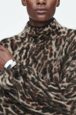 COS -PRINT MOHAIR-BLEND SWEATER-Women Sweaters & Cardigans