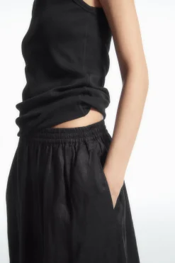 COS LINEN A-LINE MAXI SKIRT-Women Skirts