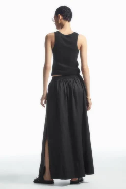 COS LINEN A-LINE MAXI SKIRT-Women Skirts