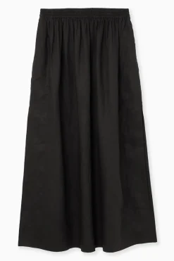 COS LINEN A-LINE MAXI SKIRT-Women Skirts