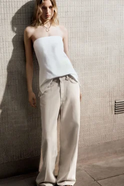 COS LINEN BUSTIER TOP-Women Tops