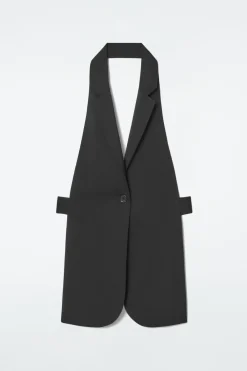 COS LONGLINE BACKLESS WOOL VEST-Women Capes & Hybrids | Tops