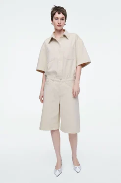 COS LONGLINE DENIM SHORTS-Women Pants