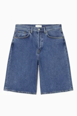 COS LONGLINE DENIM SHORTS-Women Pants