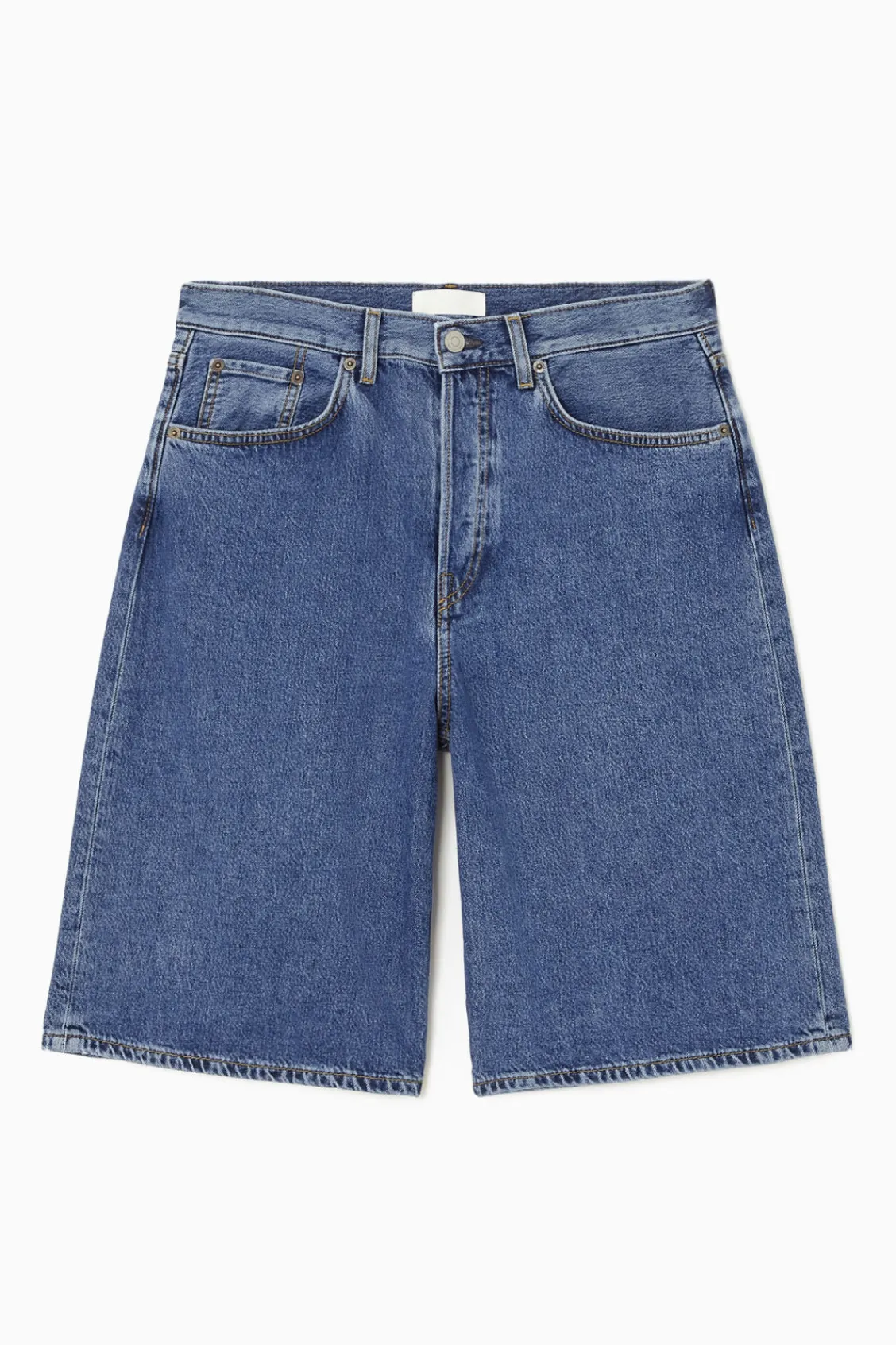 COS LONGLINE DENIM SHORTS-Women Pants