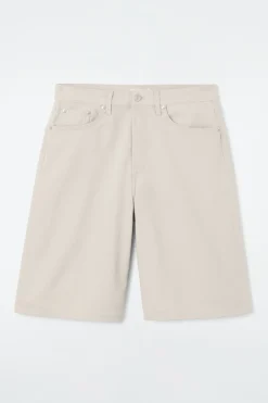 COS LONGLINE DENIM SHORTS-Women Pants