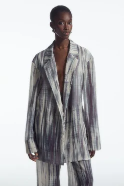 COS LONGLINE SINGLE-BREASTED BLAZER-Women Coats & Jackets