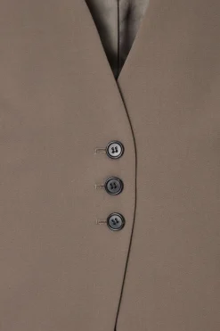 COS LONGLINE TAILORED TWILL VEST-Women Vests & Tailoring | Tops
