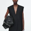 COS LONGLINE WOOL-BLEND TWILL VEST-Women Tops | Vests & Tailoring