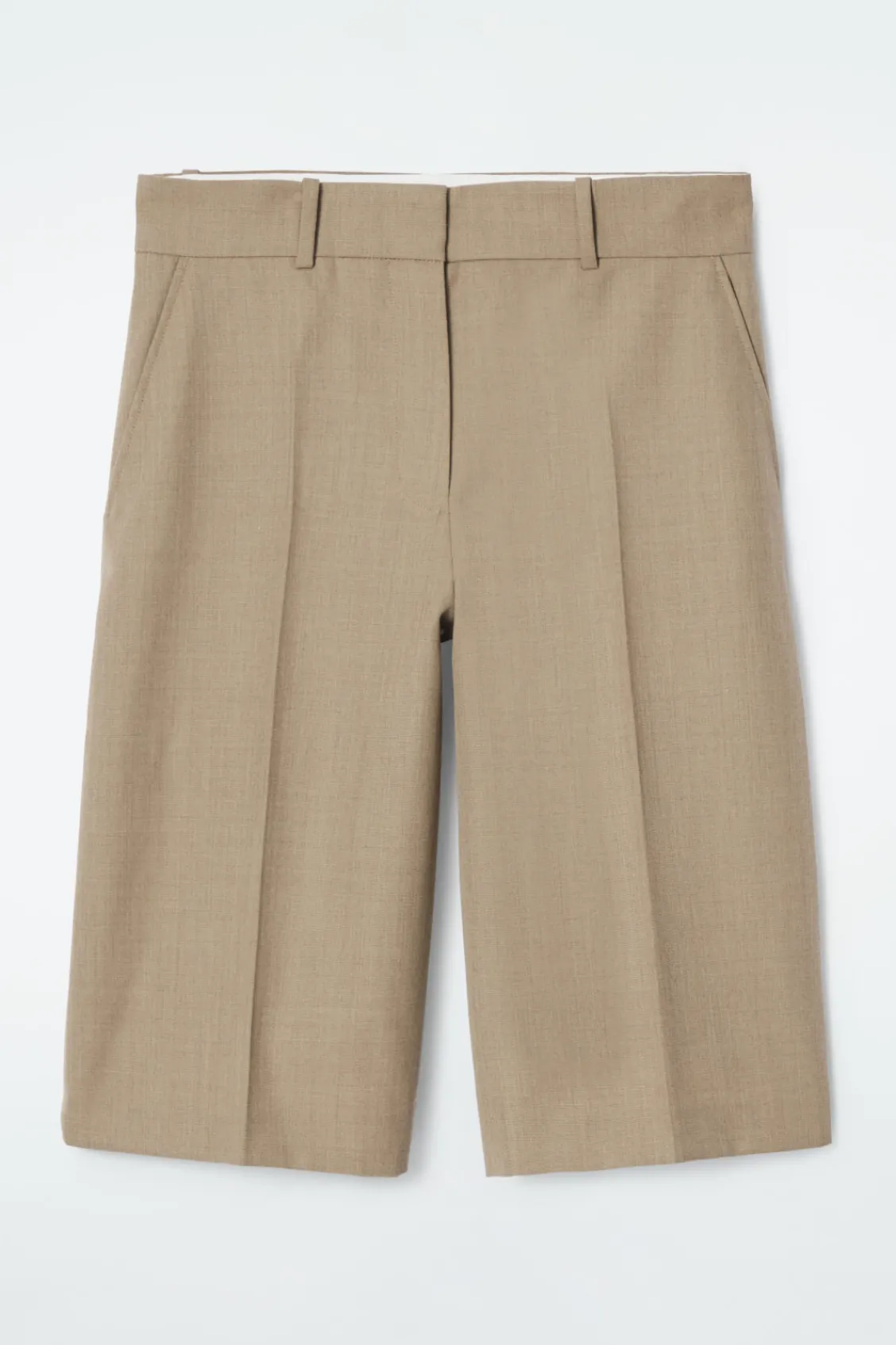 COS LONGLINE WOOL-BLEND TWILL SHORTS-Women Vests & Tailoring | Pants