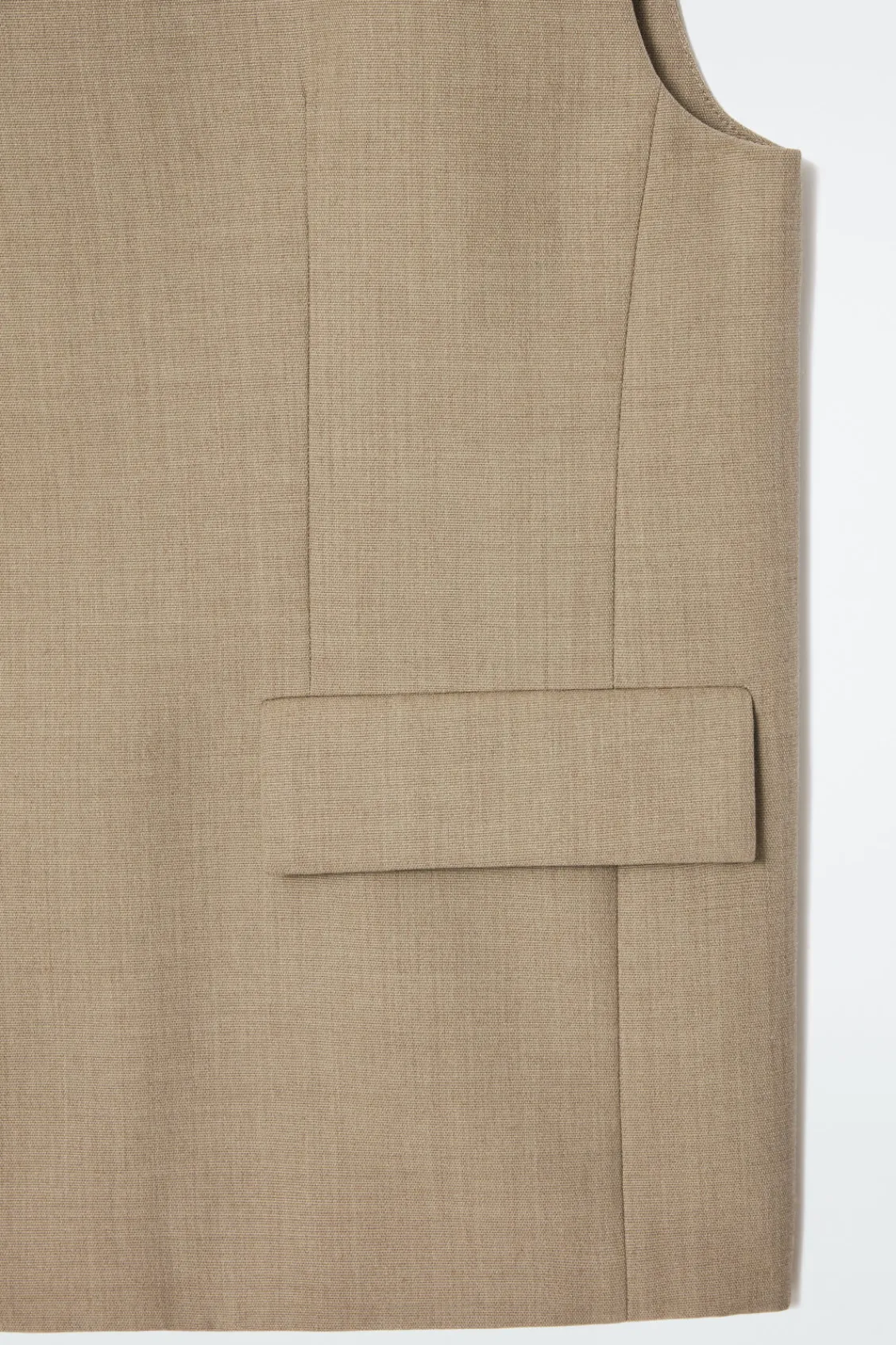 COS LONGLINE WOOL-BLEND TWILL VEST-Women Vests & Tailoring | Tops