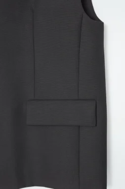 COS LONGLINE WOOL-BLEND TWILL VEST-Women Tops | Vests & Tailoring